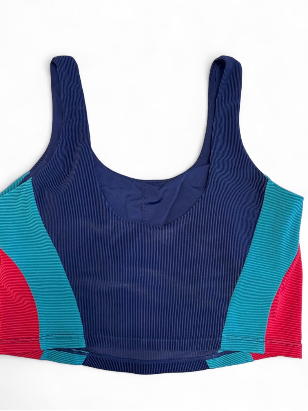 Beach Riot Sport Colorblock Ribbed Sports Bra L - Picture 2 of 5